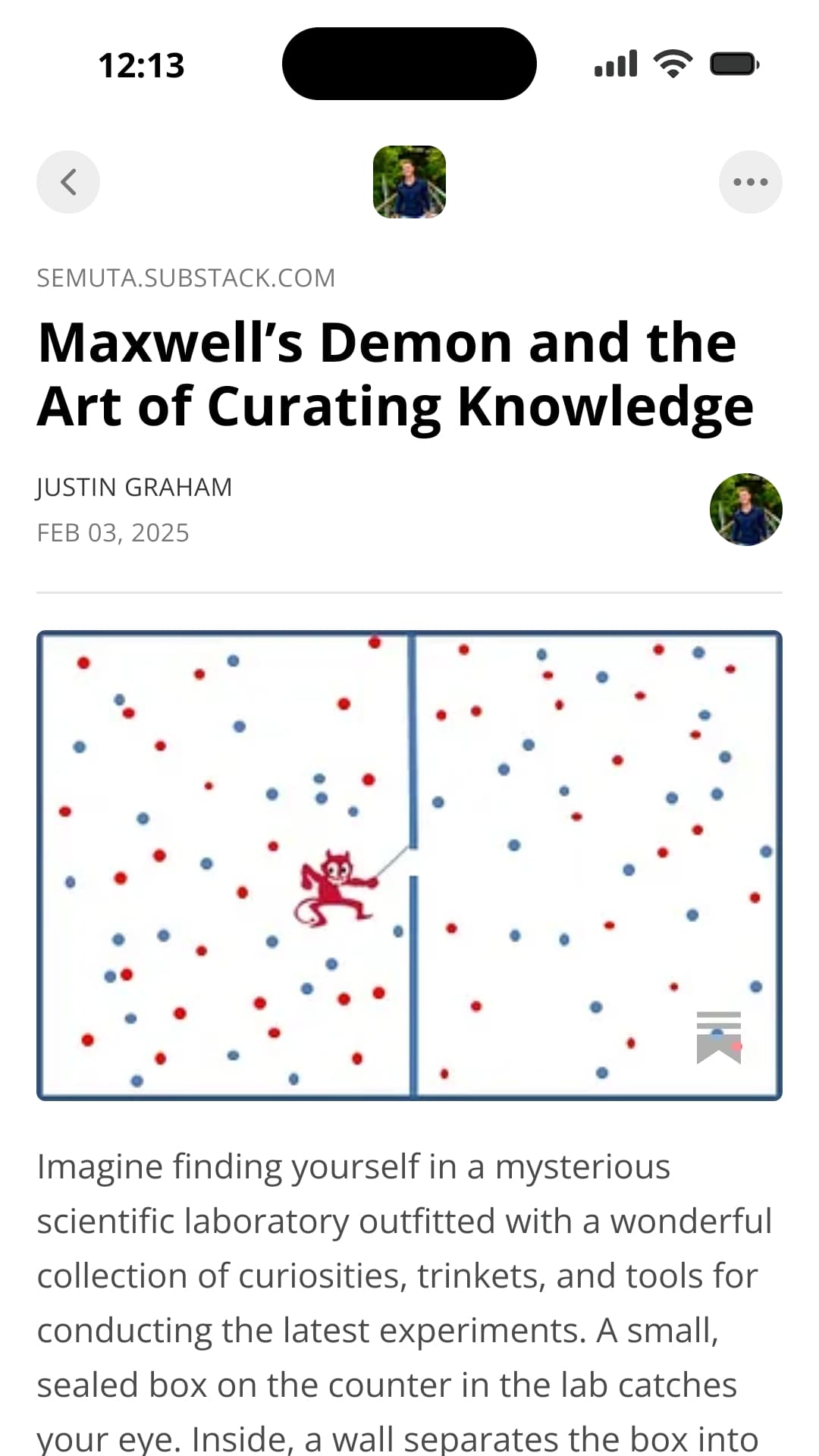 Maxwell's demon and the art of curating